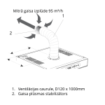 Nimo Easy Dryer 1900 Extreme, balts apģērbu žāvēšanas skapis ar ventilācijas cauruli un gaisa plūsmas stabilizatoru.