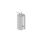 Apģērbu žāvēšanas skapis IZOTERMA SSO-100, vertikāls, pelēks, ar ventilācijas izvadu augšpusē.